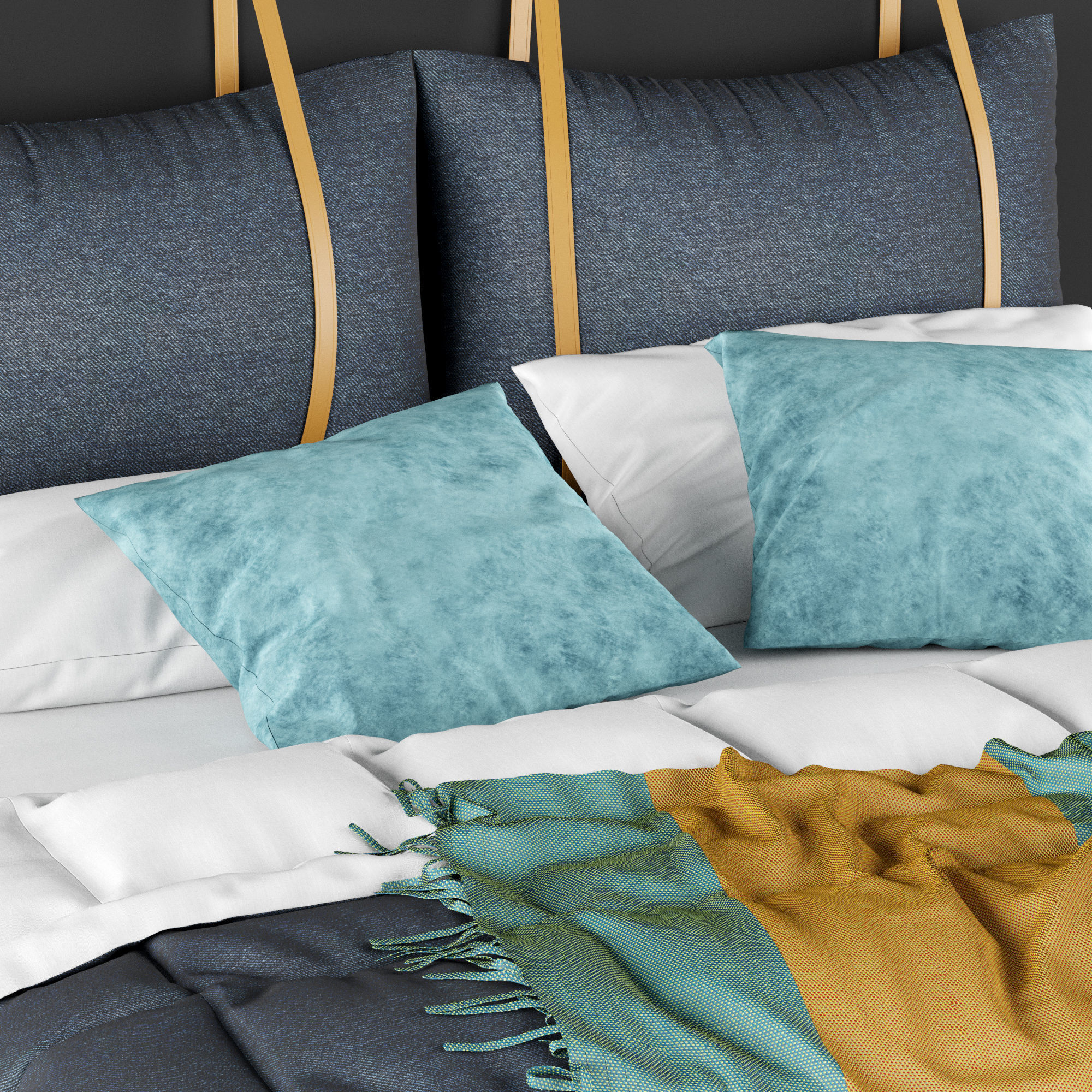 modern bed 7 3D model_6