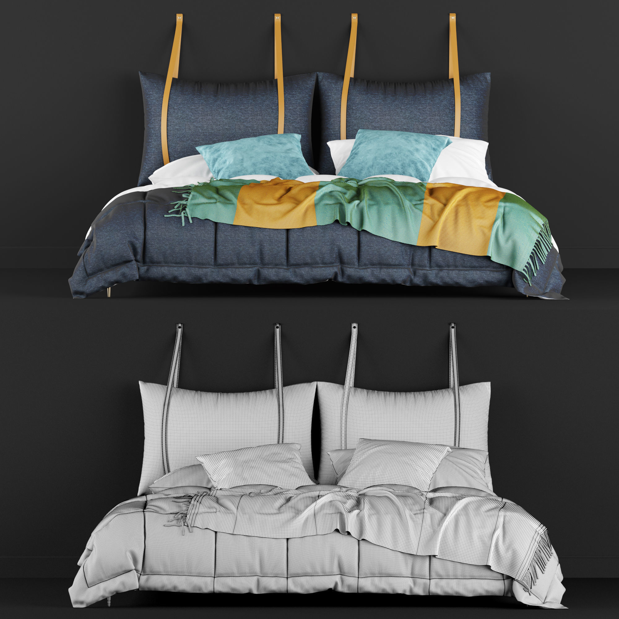 modern bed 7 3D model_3