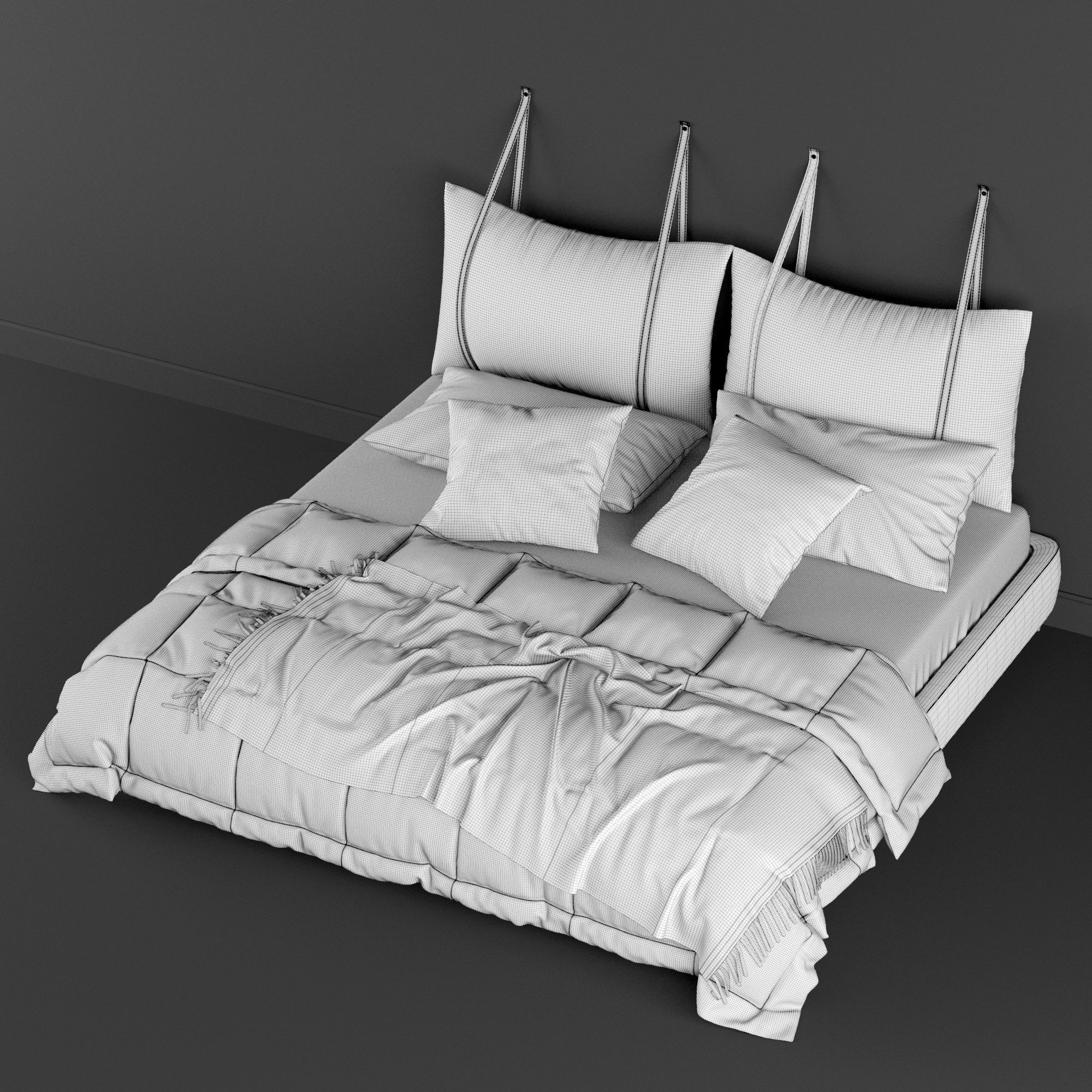 modern bed 7 3D model_13