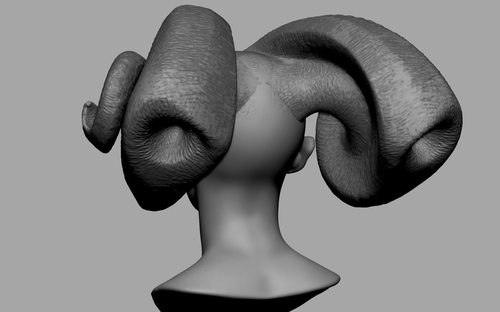 Female Creature Head v3 3D model_3