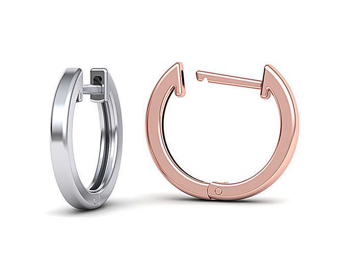 Delicate Fine Hoop Earrings 3d model 3D print model