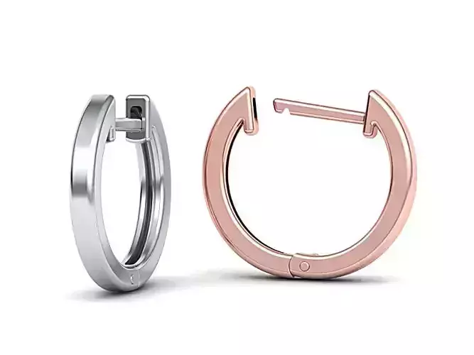 Delicate Fine Hoop Earrings 3d model 3D print model