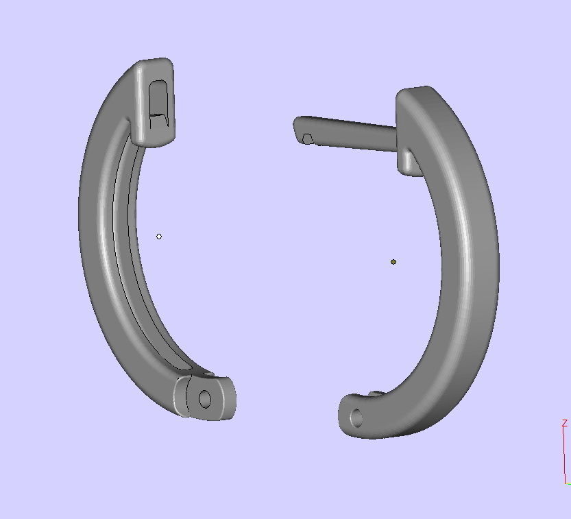 Delicate Fine Hoop Earrings 3d model 3D print model_11