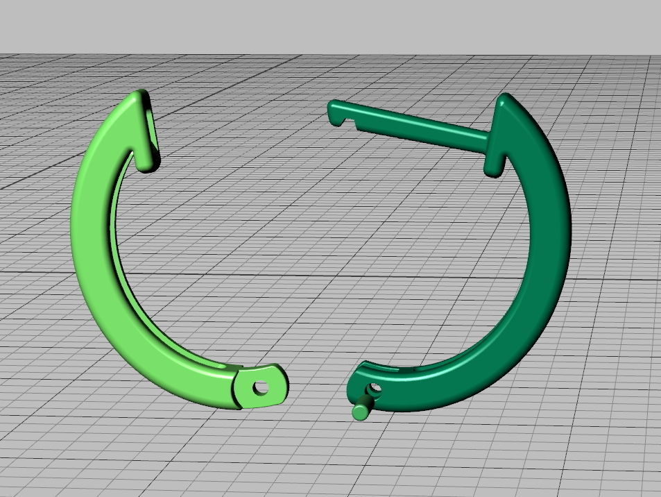 Delicate Fine Hoop Earrings 3d model 3D print model_9