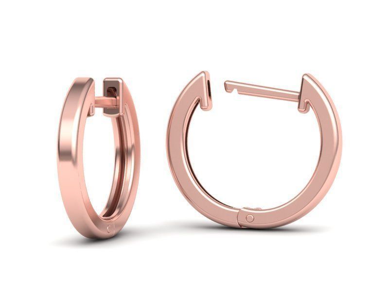 Delicate Fine Hoop Earrings 3d model 3D print model_1