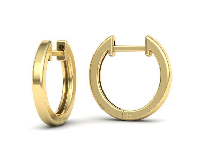 Delicate Fine Hoop Earrings 3d model 3D print model_5