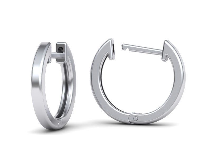 Delicate Fine Hoop Earrings 3d model 3D print model_3