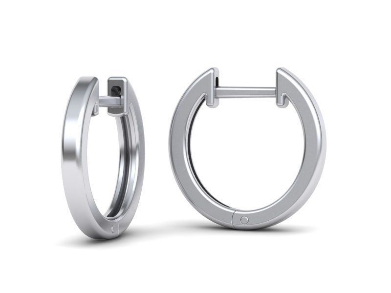 Delicate Fine Hoop Earrings 3d model 3D print model_6