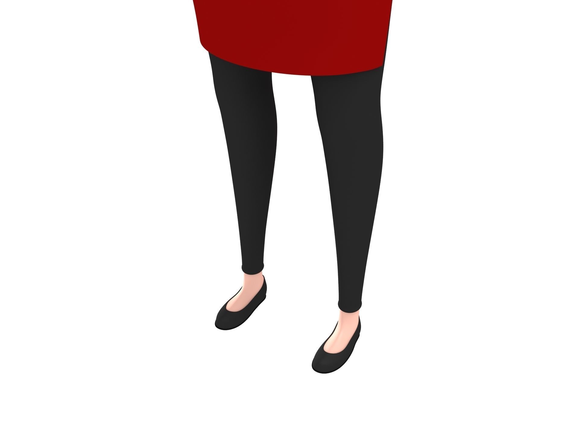 CartoonGirl013 Chef Woman 3D model_8