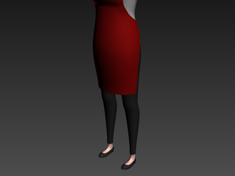 CartoonGirl013 Chef Woman 3D model_14