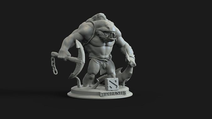 Tidehunter figure of man holding sword 3D print model