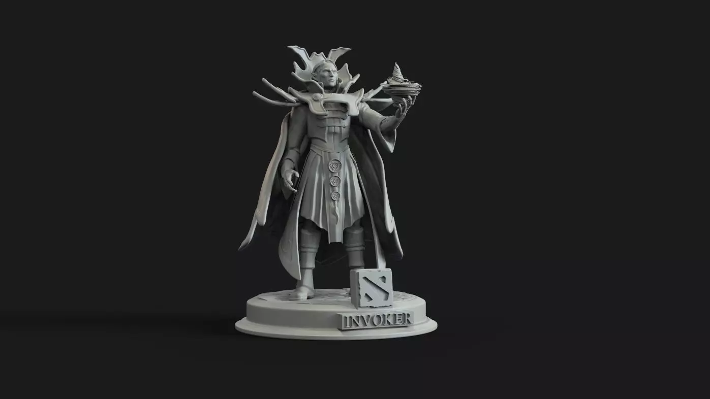 invoker demon lord statue 3D print model_0