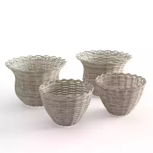 Rattan Baskets Set