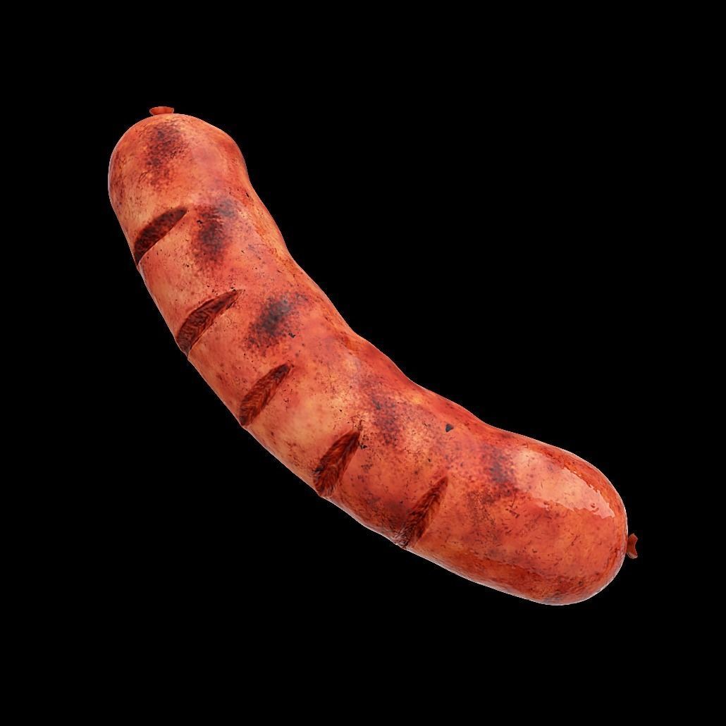 Photorealistic Sausage  Low-poly 3D model_2