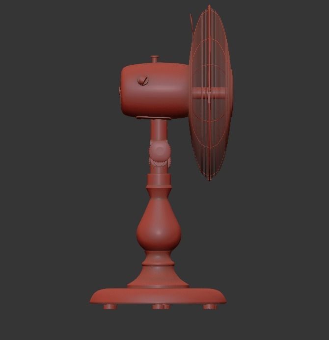 antique fan 3D model_3