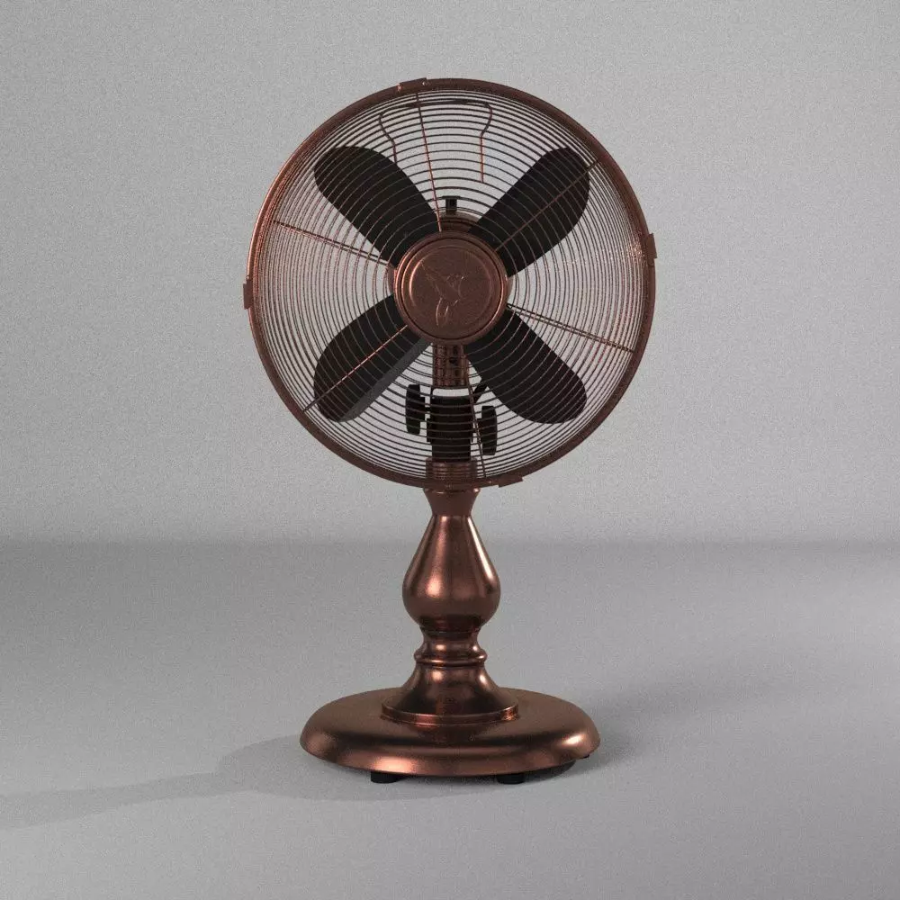 antique fan 3D model_0