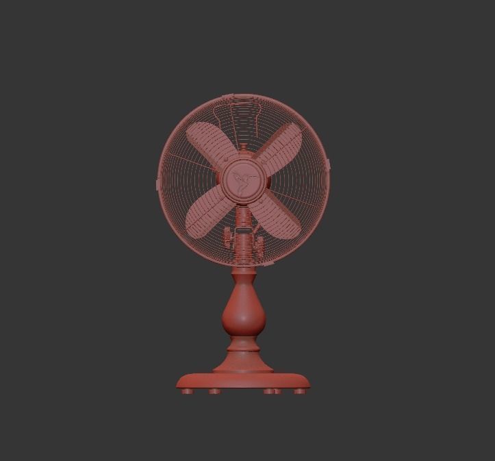antique fan 3D model_2