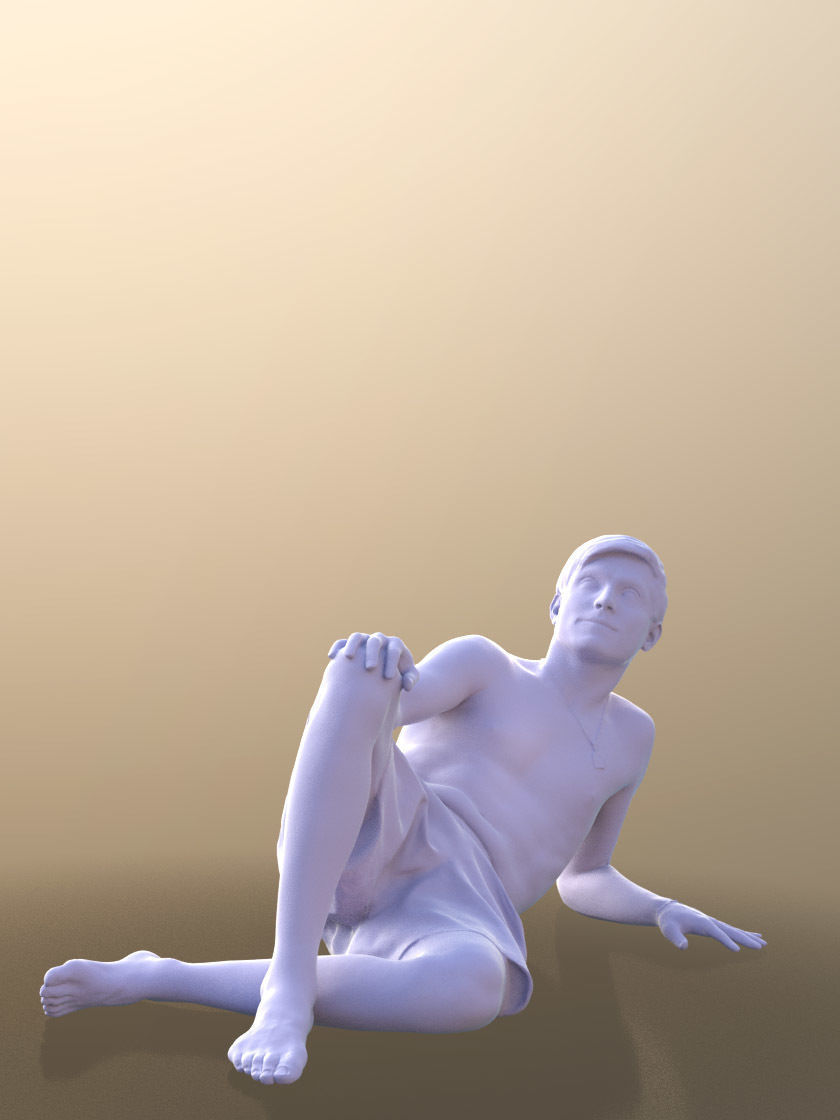 Andy 10100 - Beach Guy Low-poly 3D model_4