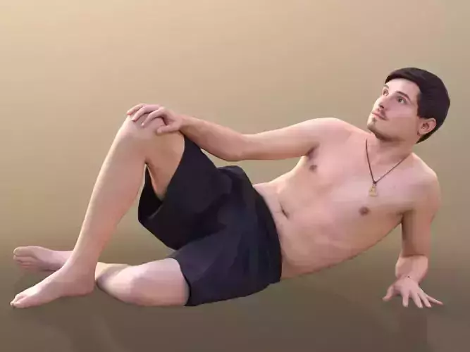 Andy 10100 - Beach Guy Low-poly 3D model