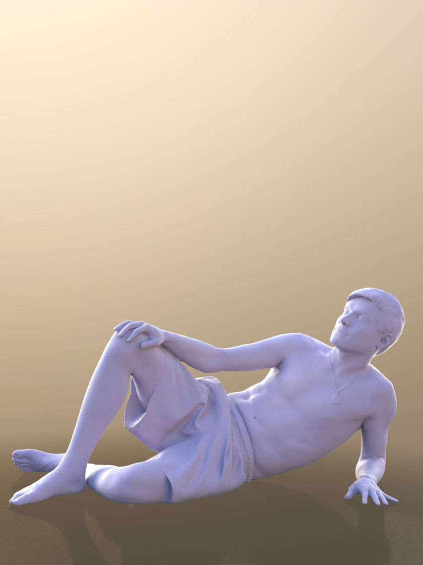 Andy 10100 - Beach Guy Low-poly 3D model_3