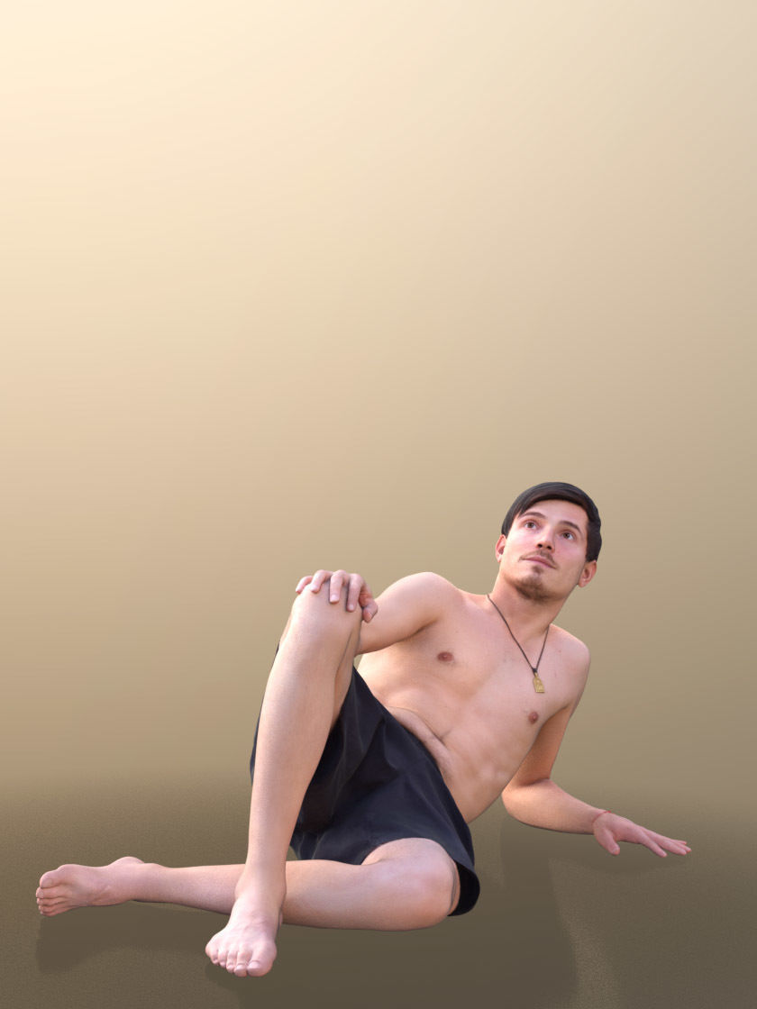 Andy 10100 - Beach Guy Low-poly 3D model_2