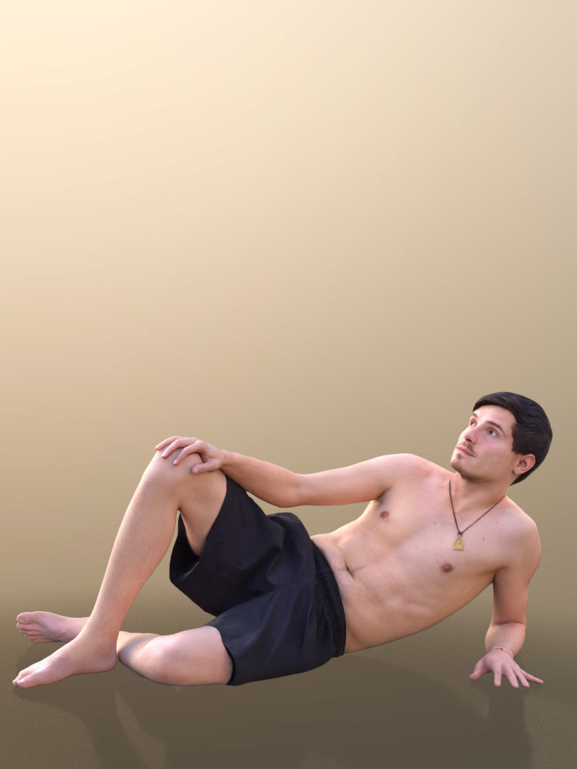 Andy 10100 - Beach Guy Low-poly 3D model_1