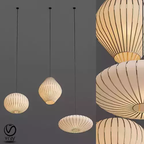 Unique Bubble Pendant Light 3D model