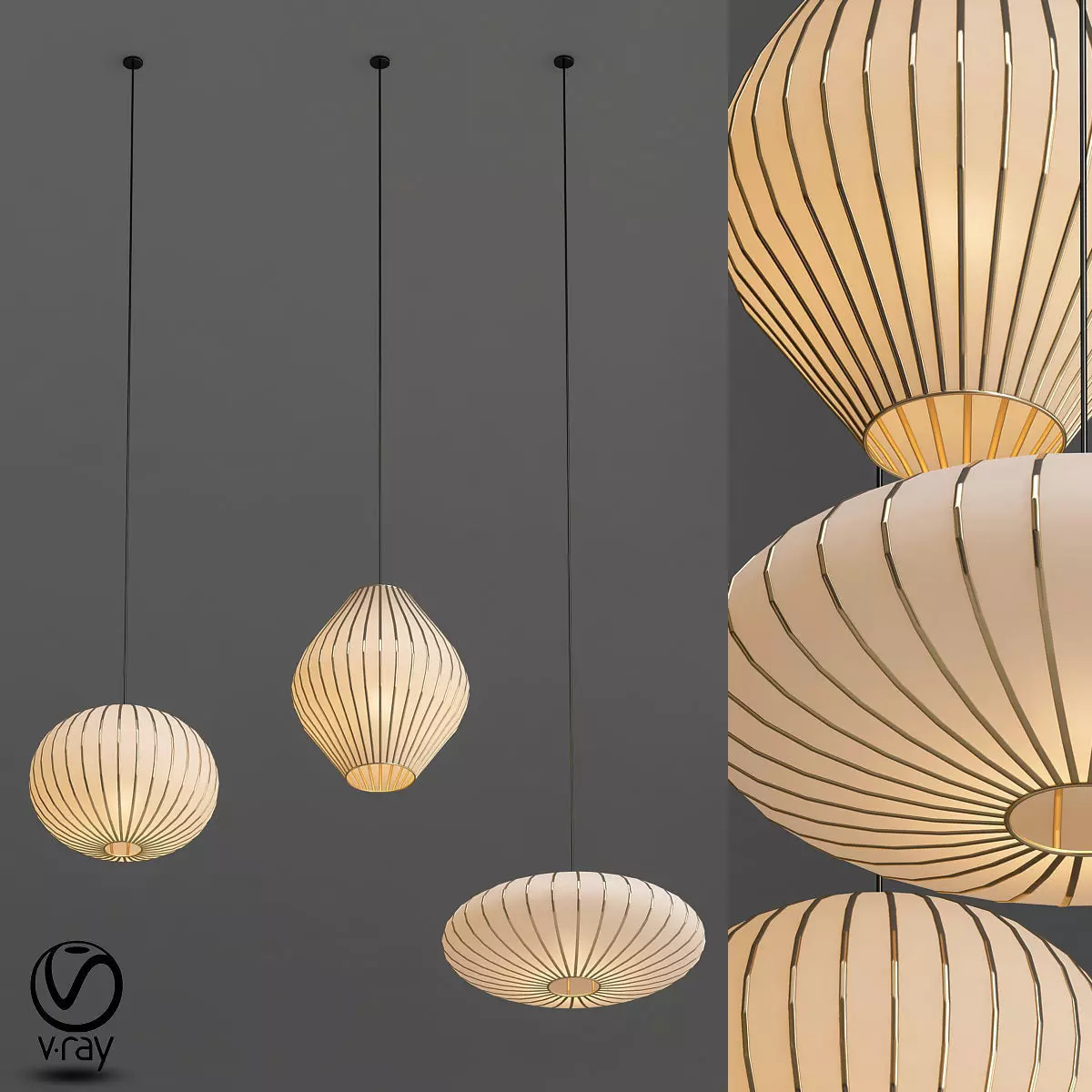 Unique Bubble Pendant Light 3D model
