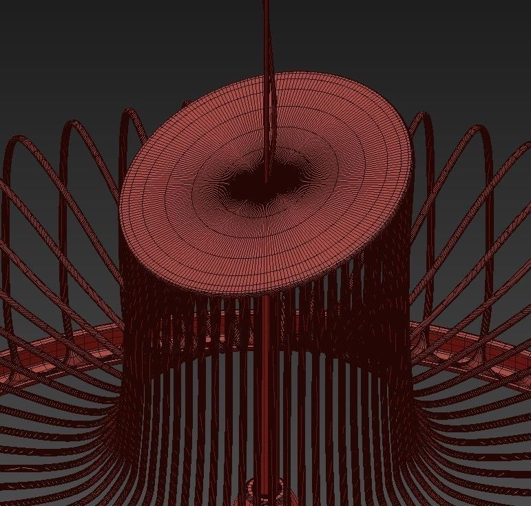 Wedding pendant lamp 3D model_4