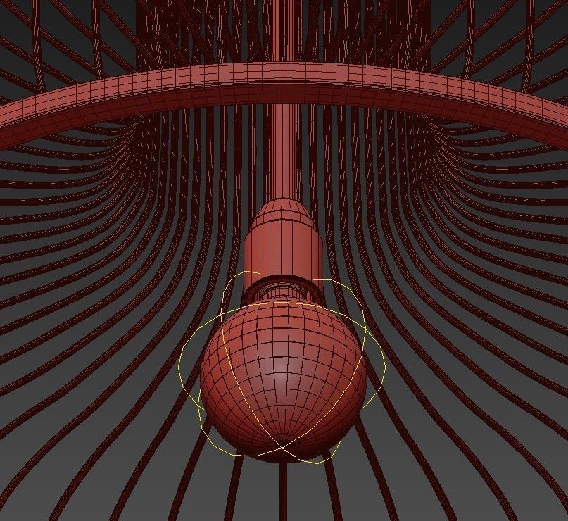 Wedding pendant lamp 3D model_6