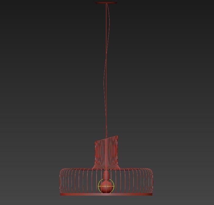 Wedding pendant lamp 3D model_3