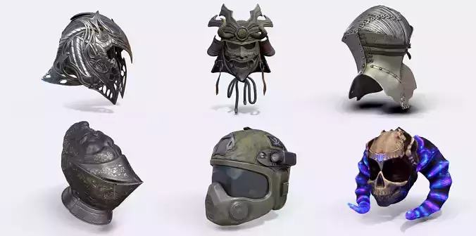 Helmets pack 3D Model Collection