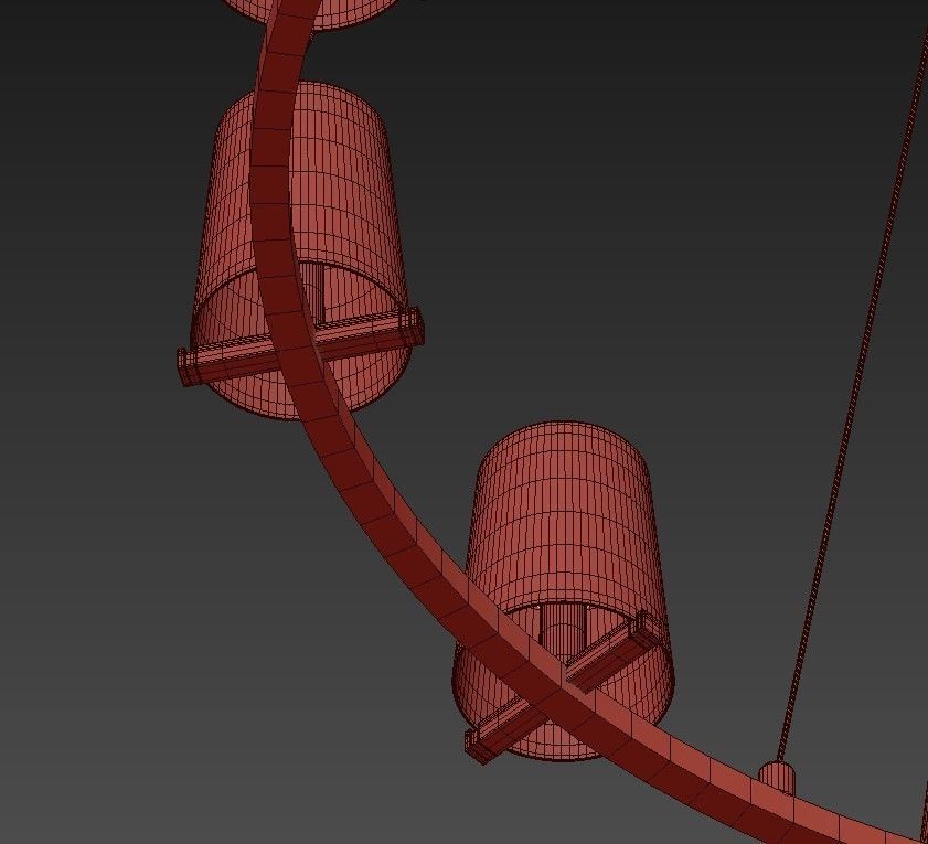 RH Pauillac Round Chandelier 3D model_4