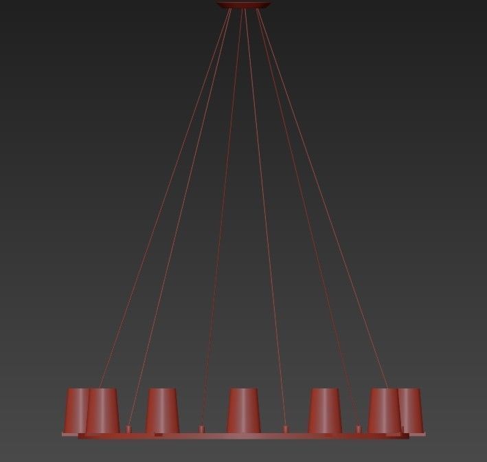 RH Pauillac Round Chandelier 3D model_1
