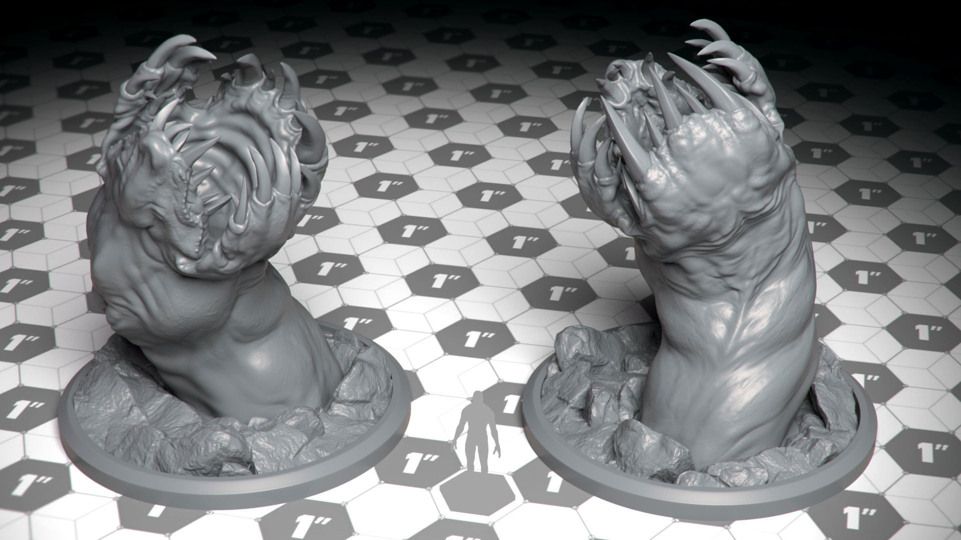 Giant Worm - DnD Monsters - 3D printable 3D print model_1