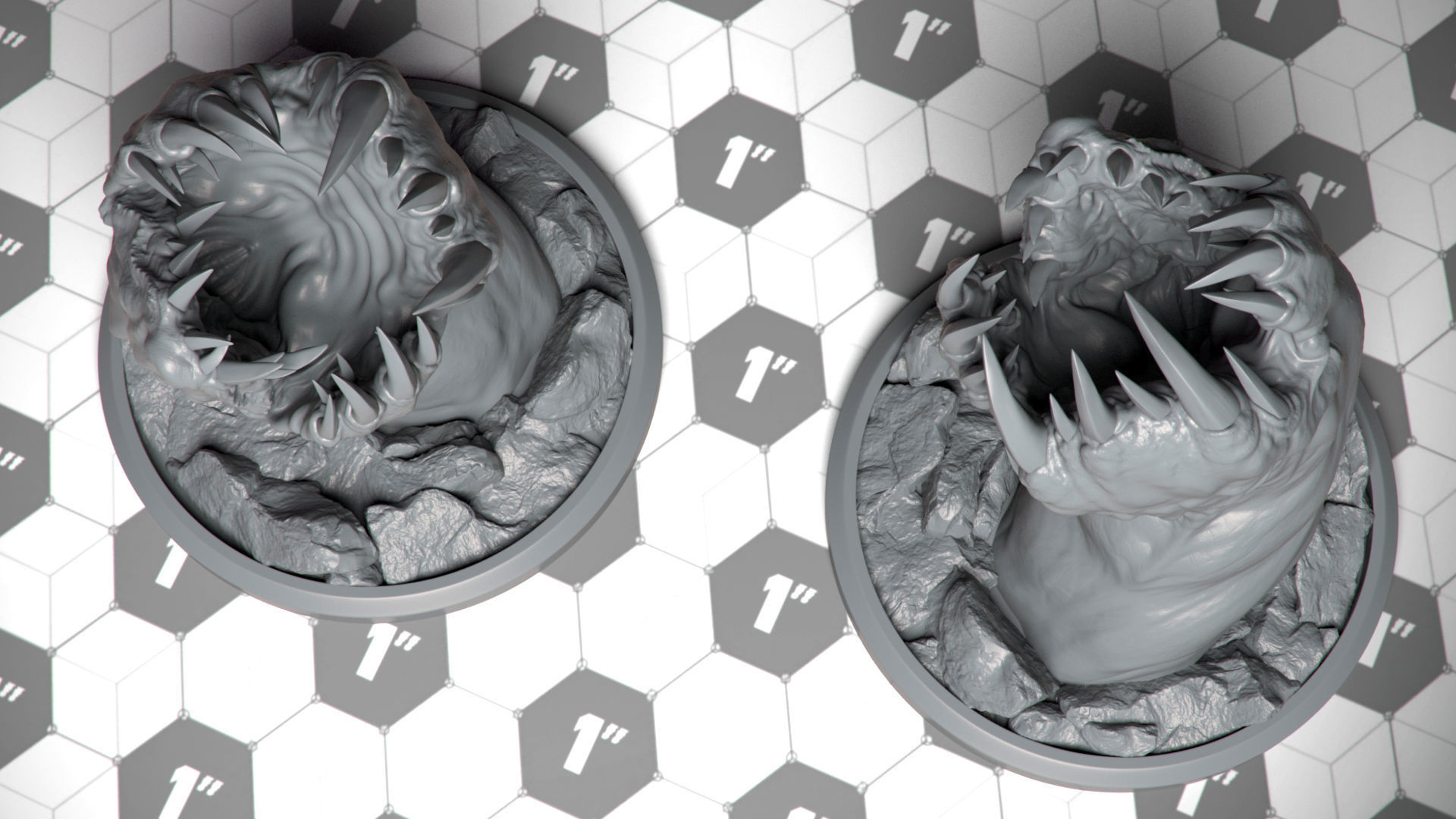 Giant Worm - DnD Monsters - 3D printable 3D print model_4