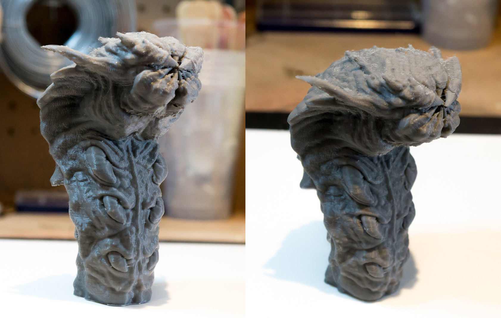 Giant Sand Worm 2 Poses - 3D printable creature 3D print model 3D print model_6