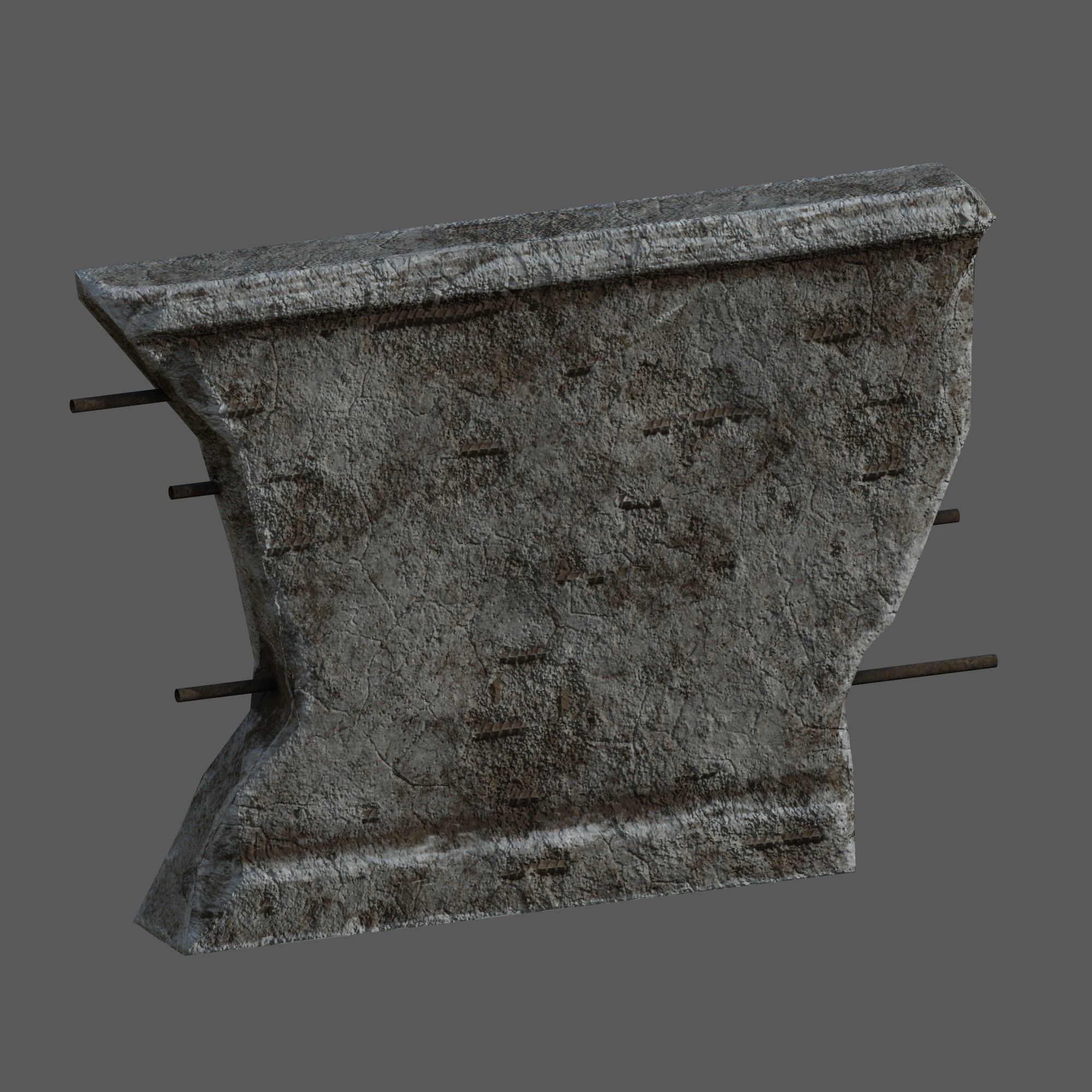 Wall Lowpoly Pack Low-poly 3D model_8