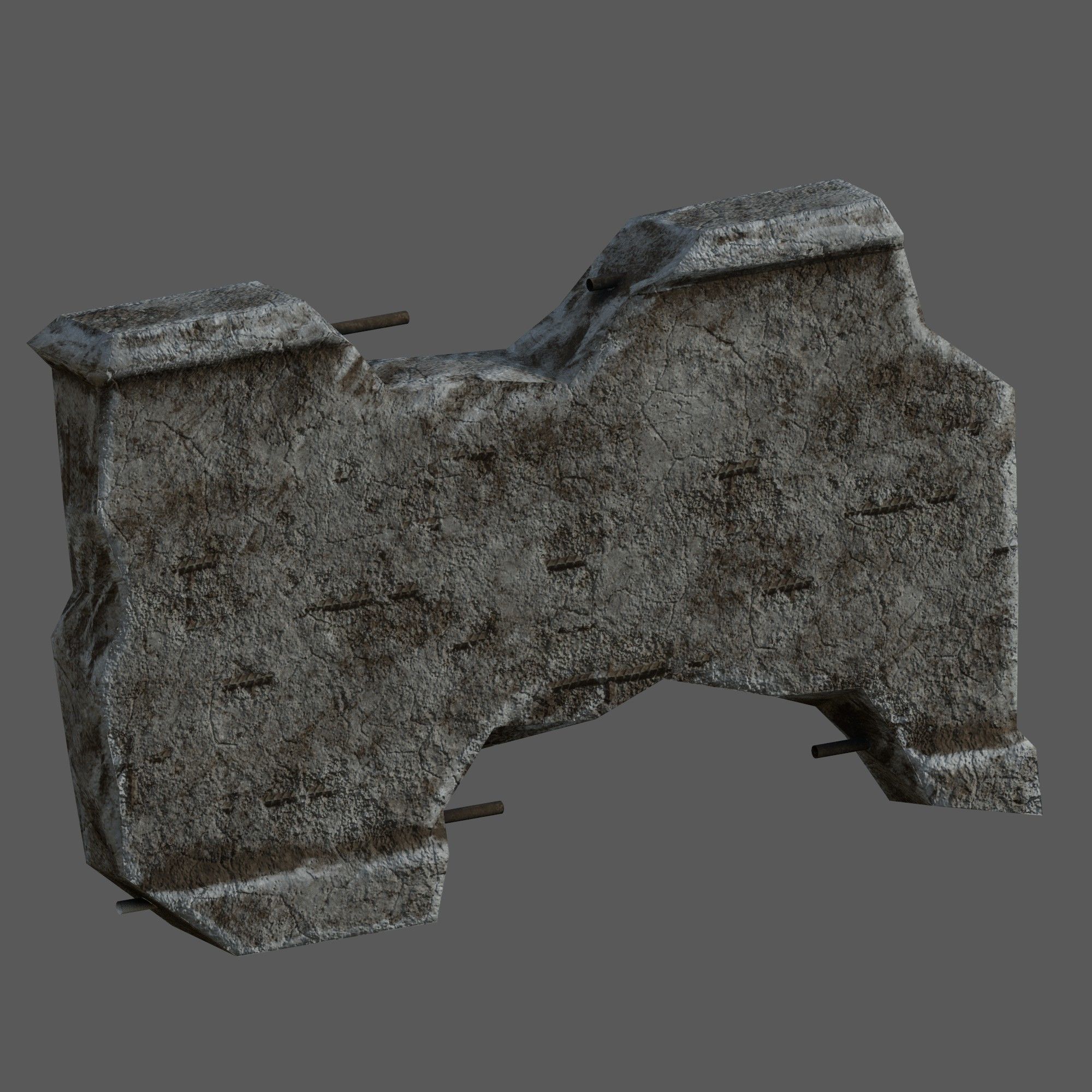Wall Lowpoly Pack Low-poly 3D model_10