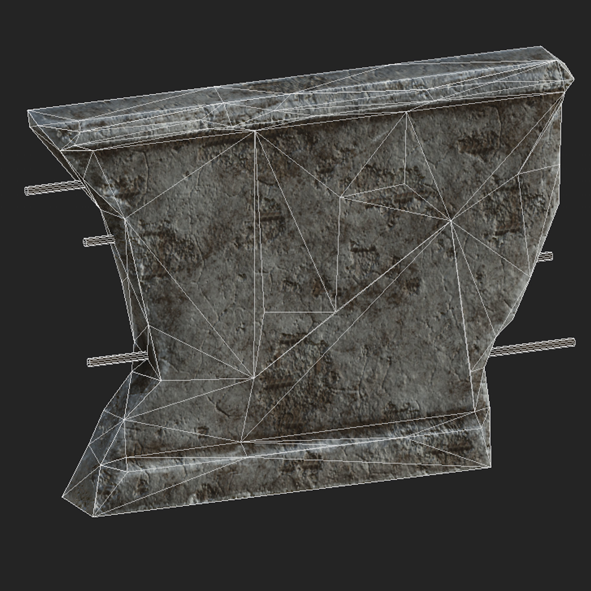 Wall Lowpoly Pack Low-poly 3D model_9