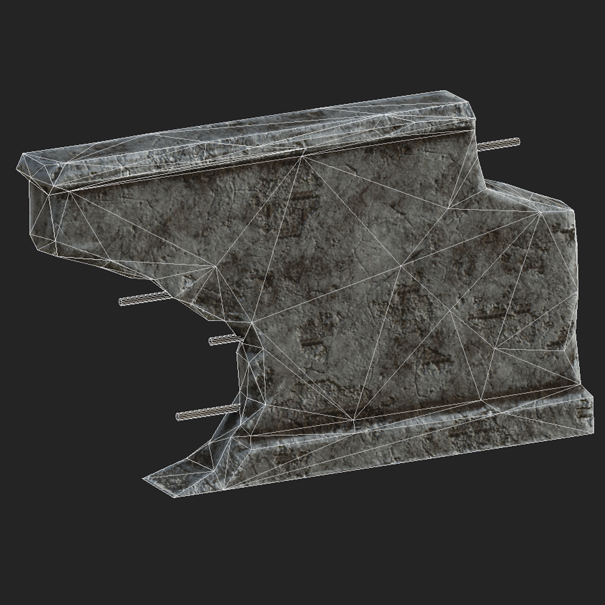 Wall Lowpoly Pack Low-poly 3D model_13