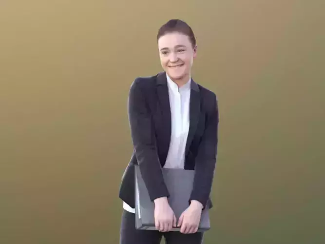 Nelly 10338 - Standing Business Man Low-poly 3D model