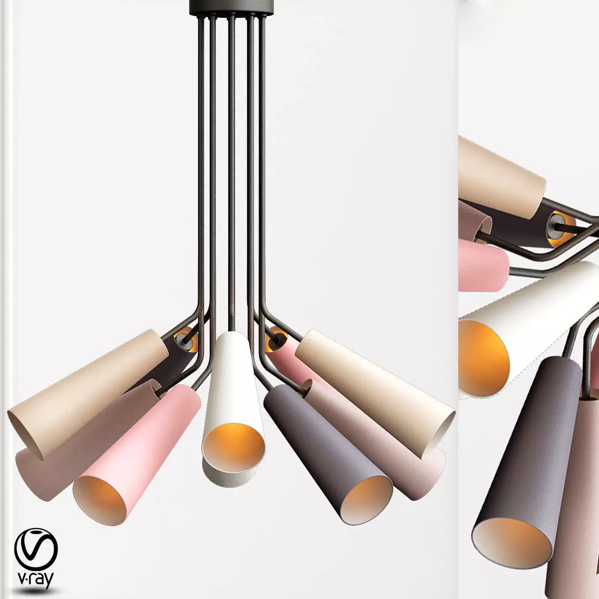 Kare Design Multi Speaker Pendant Lamp 3D model