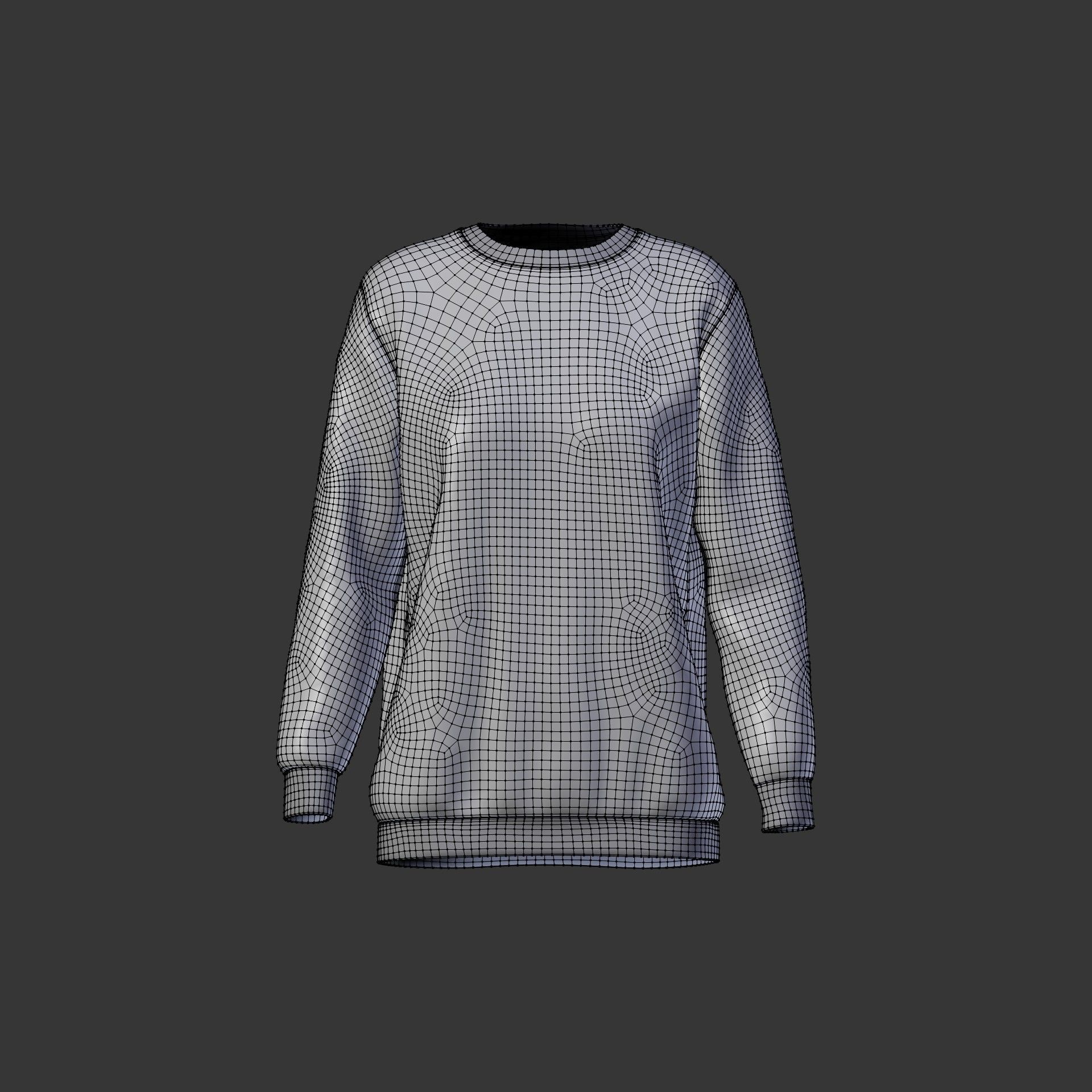 sweatshirts and black denim pants 3D model_27