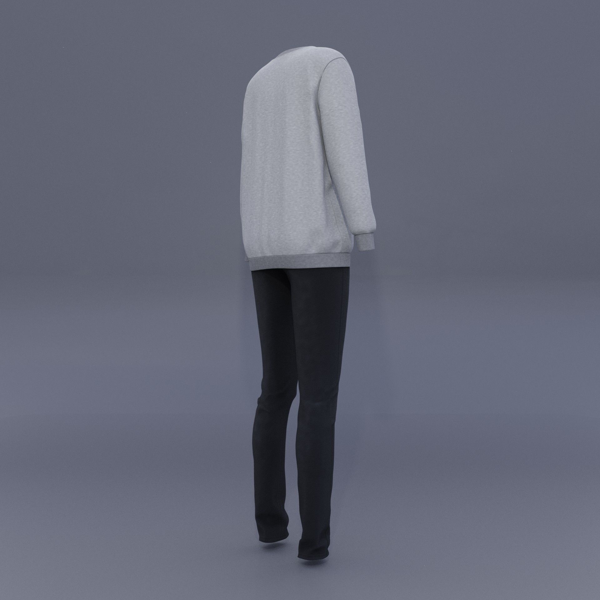 sweatshirts and black denim pants 3D model_18