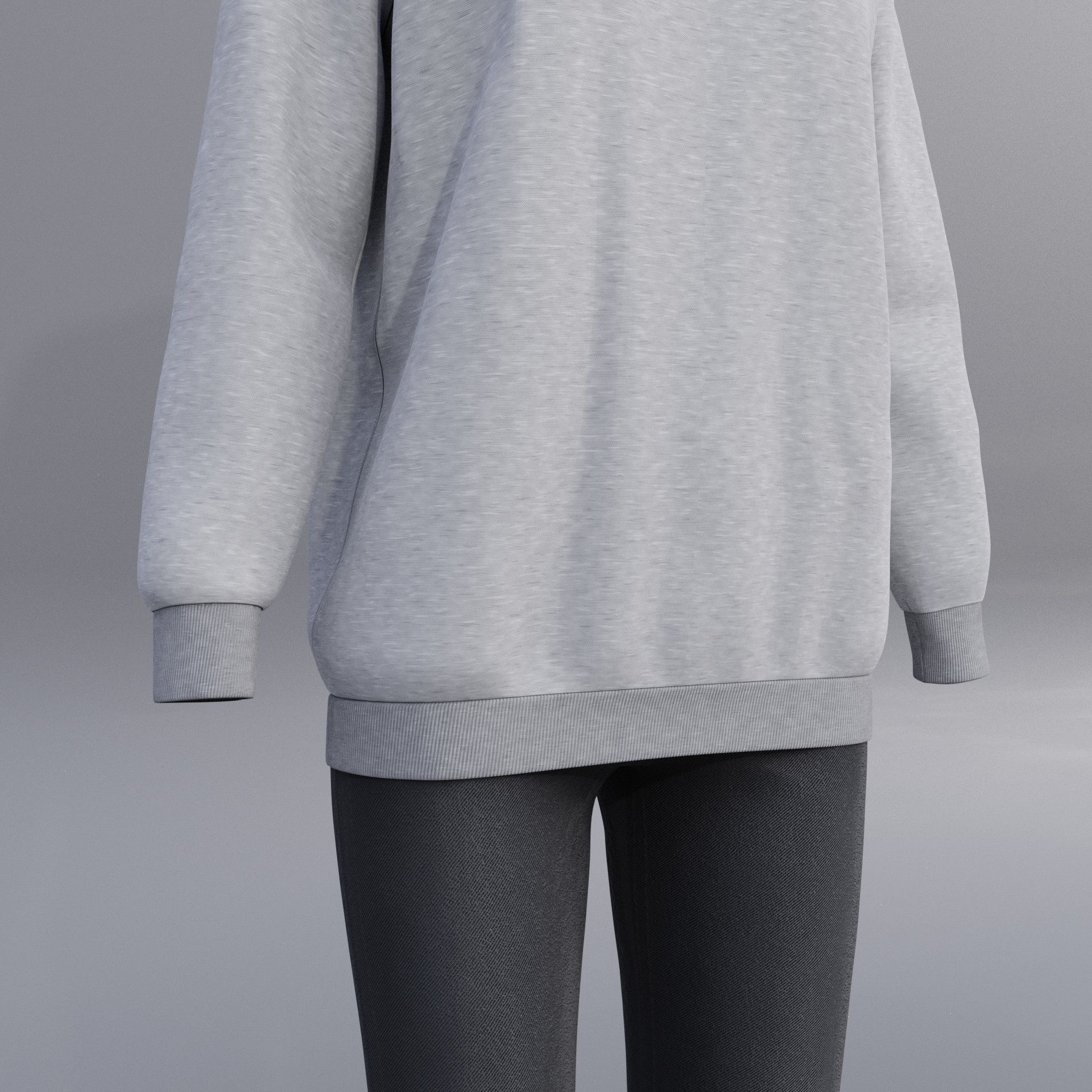 sweatshirts and black denim pants 3D model_4