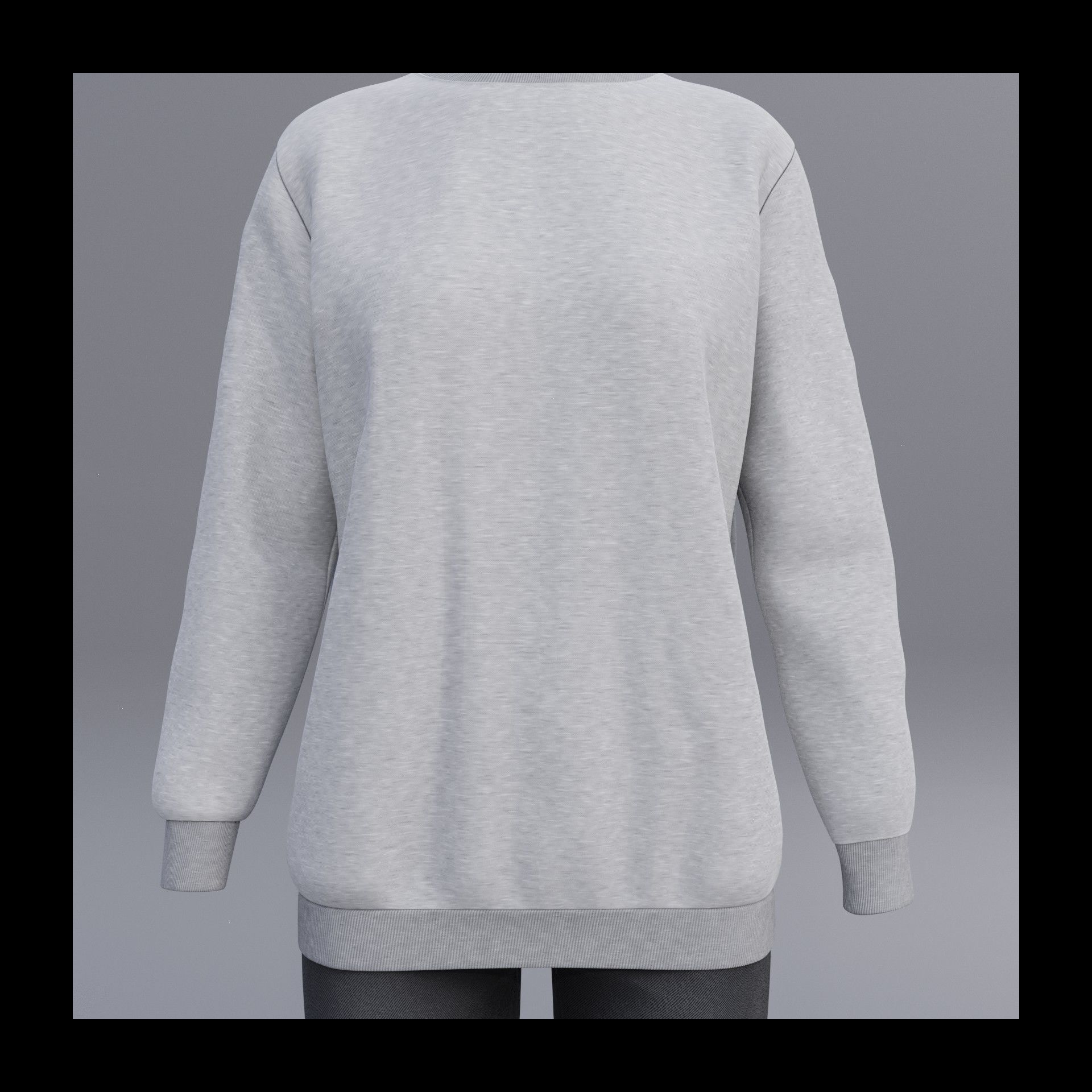 sweatshirts and black denim pants 3D model_2