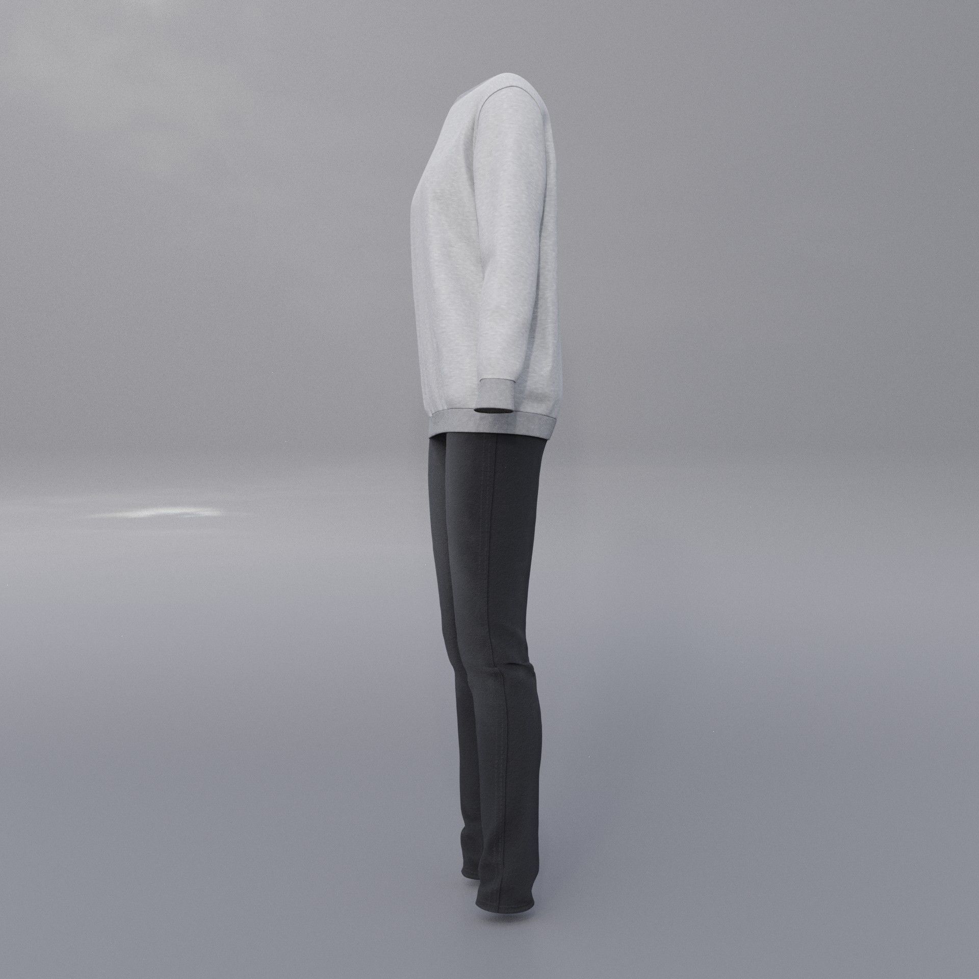 sweatshirts and black denim pants 3D model_13