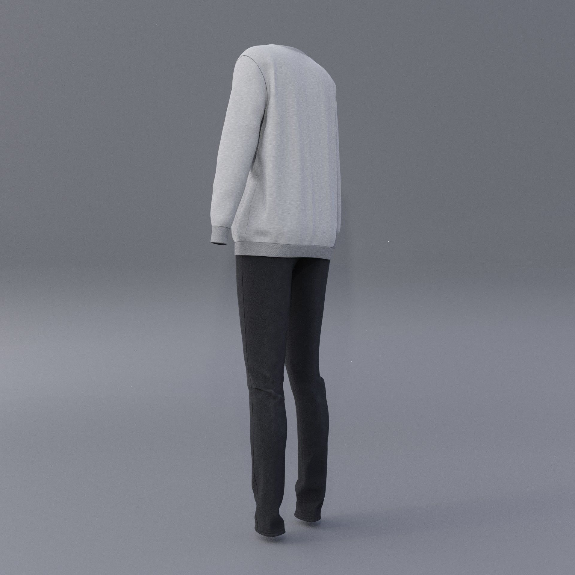 sweatshirts and black denim pants 3D model_15