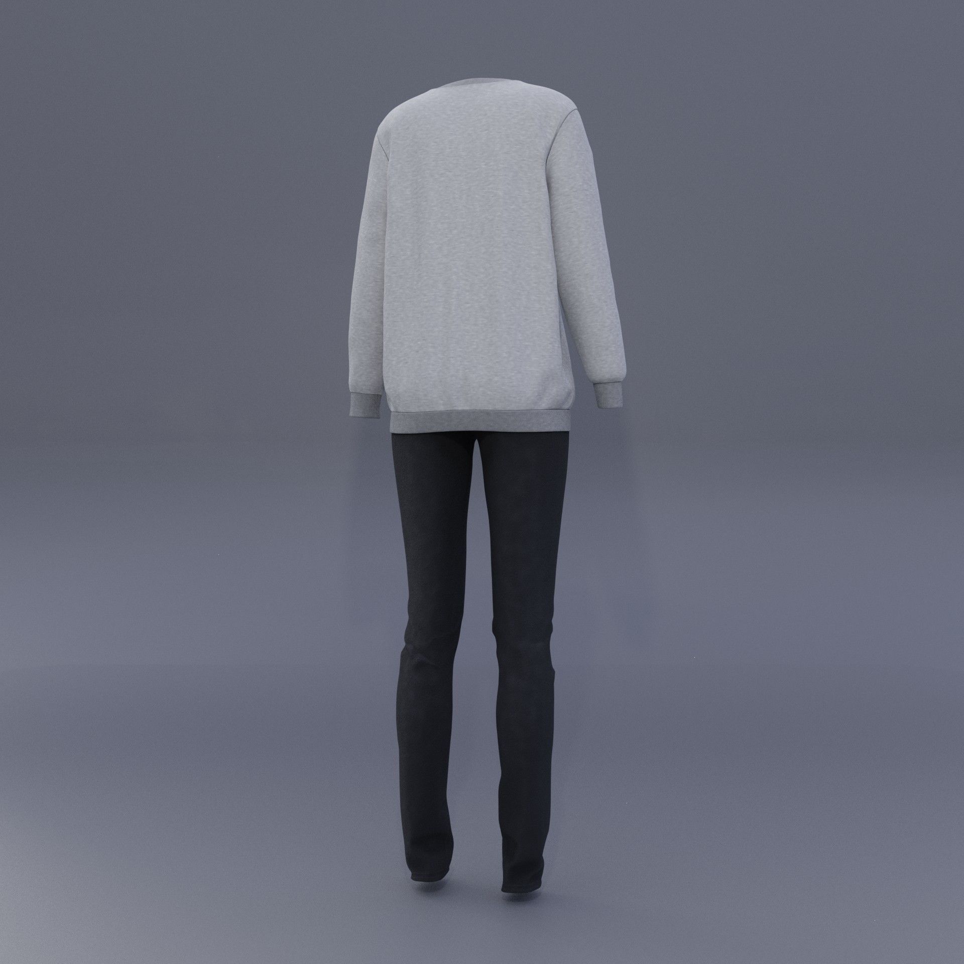 sweatshirts and black denim pants 3D model_17